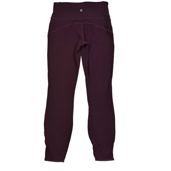 Athleta High-Rise Powervita Peekaboo 7/8 AthleticTight Maroon Women's Size Small - Picture 4 of 10
